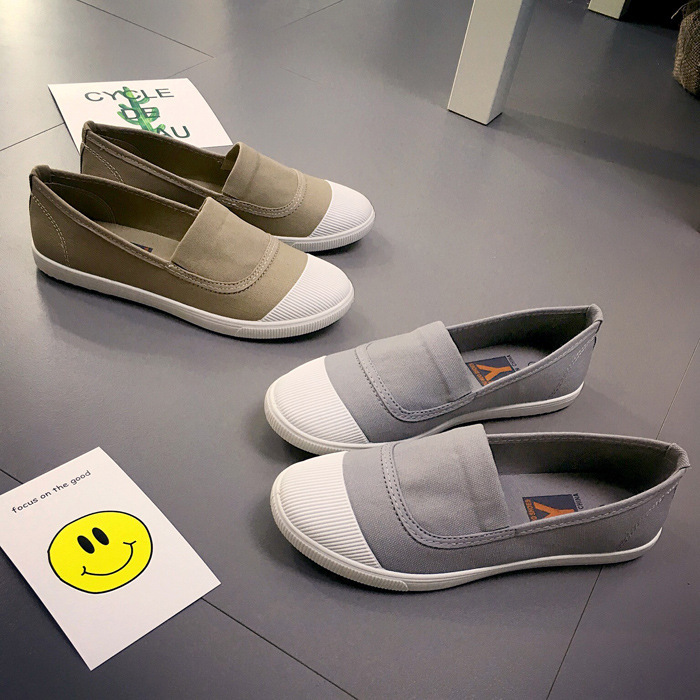 Giày vải slip on phối màu loại đẹp