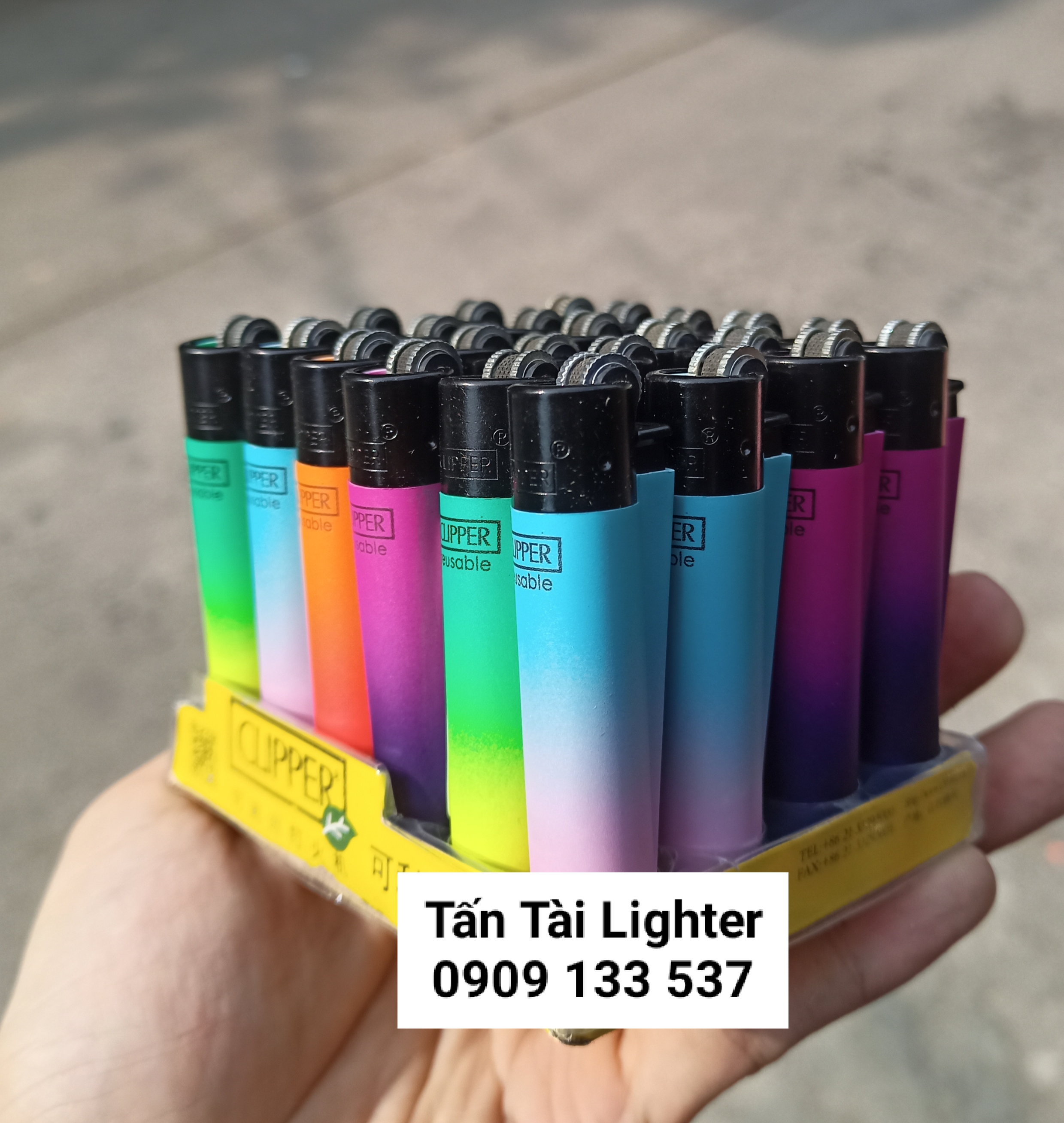 Bật Lửa Clipper phủ màu chính hãng