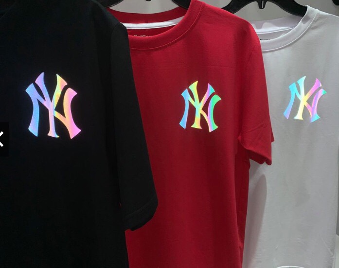 Áo thun logo phản quang NY