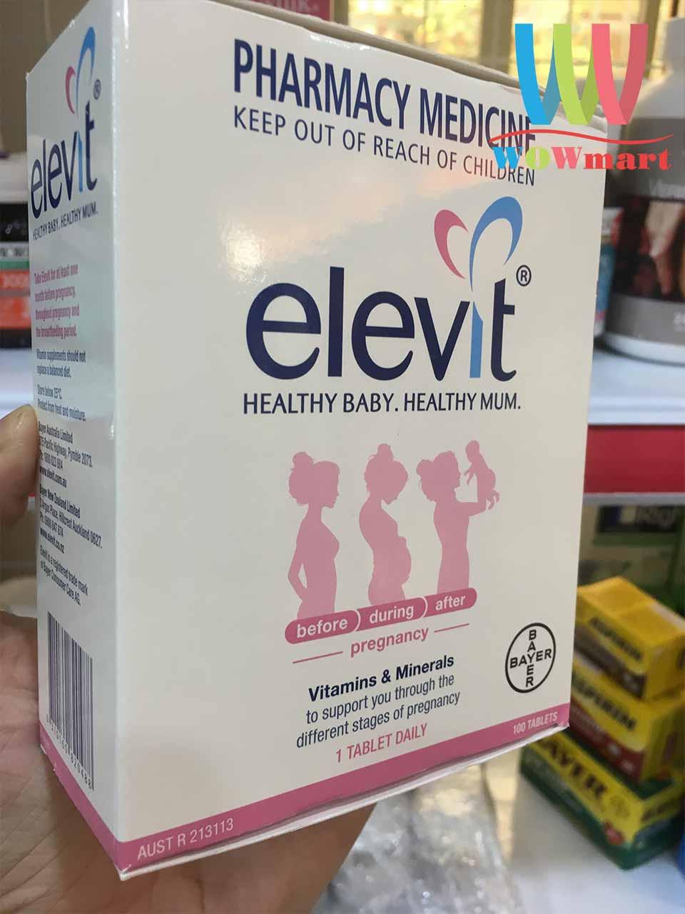 [HCM]Vitamin cho bà bầu Elevit chính hãng Bayer Úc 100 viên - [ÚC]