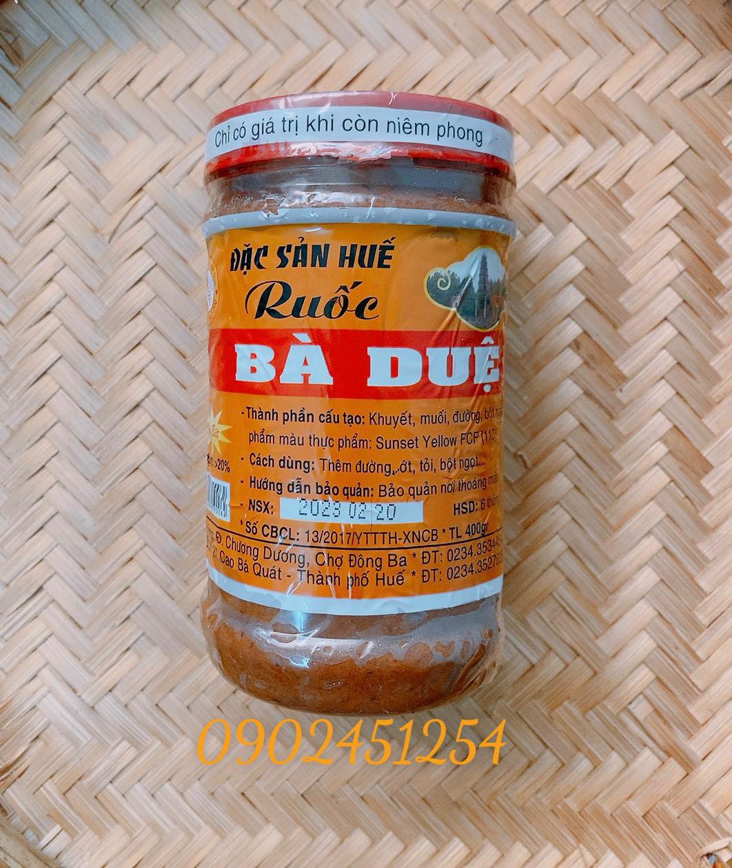 HCM - Mắm Ruốc Huế Bà Duệ Hủ Lớn 380g