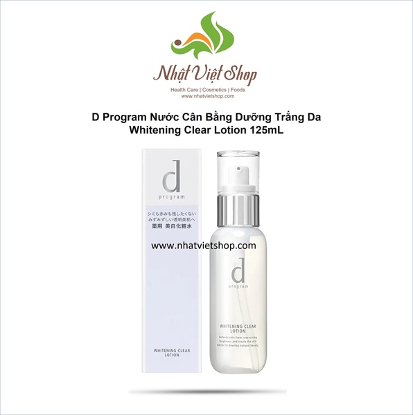 DProgram Nước Cân Bằng Dưỡng Trắng Da Whitening Clear Lotion 125ml