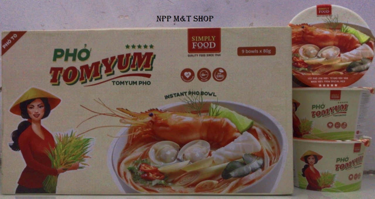 Phở tô vị Tomyum  (9 tô/thùng) - Tomyum Pho (9 bowl per box)