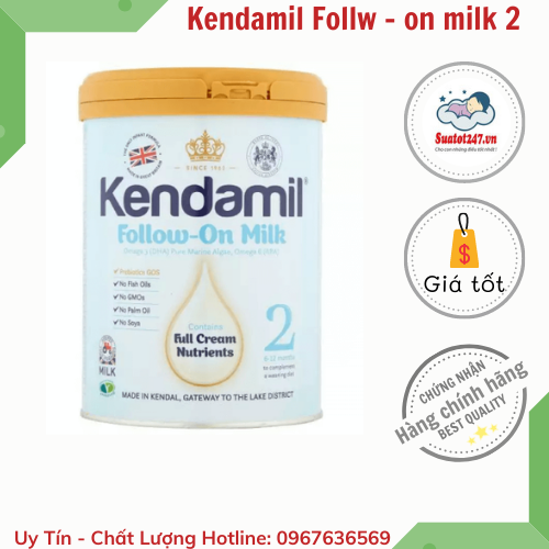 Sữa bột kendammil 900gr số 2 dành cho trẻ từ 6 - 12 tháng tuổi