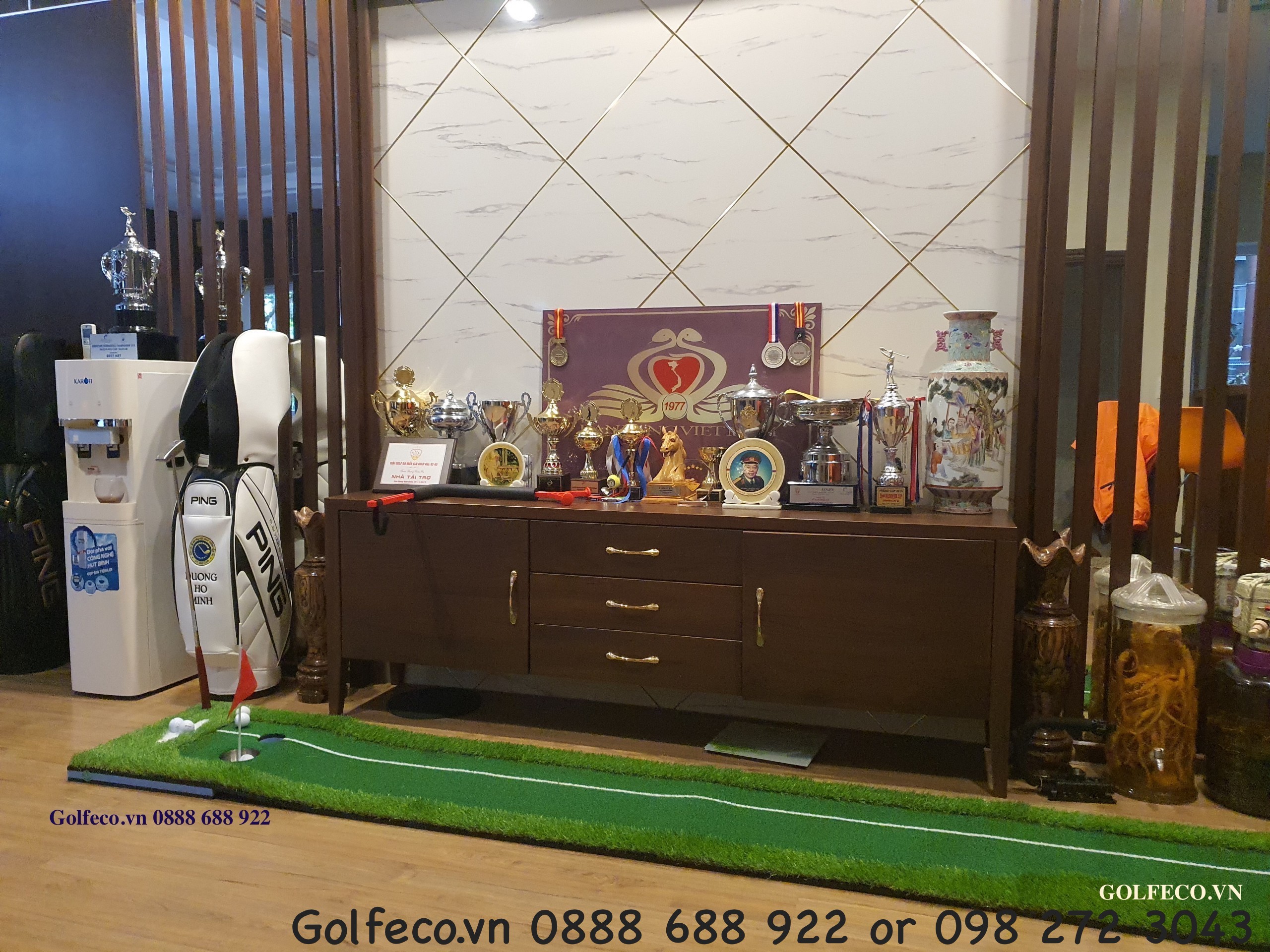 THẢM PUTTING LINE TRẮNG -PGM GOLF GREEN WITH WHITE LINE - GL001