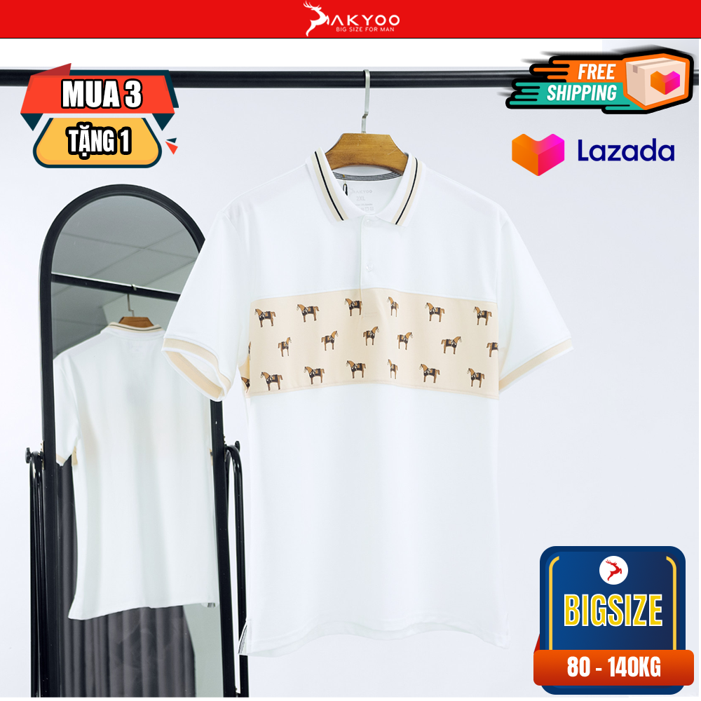 [Freeship Max- Voucher 5%] Áo Polo Trắng Họa&hellip;