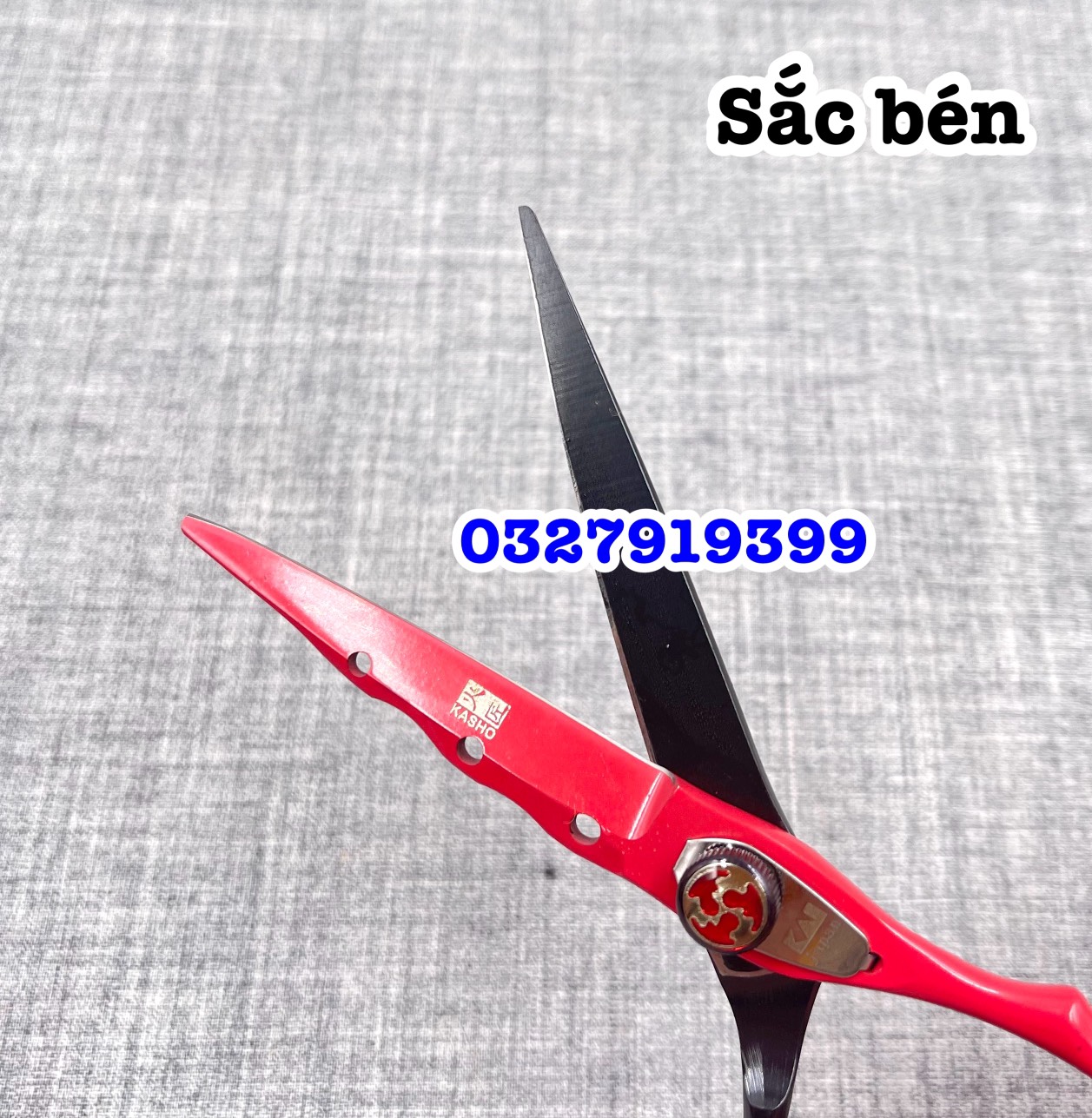 Kéo cắt tóc cao cấp Kai 6.0 ( đỏ đen )