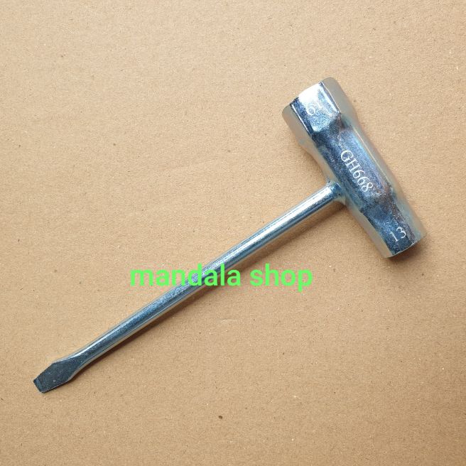 Đầu Tuýp bugi máy cưa xăng, máy cắt cỏ 13 - 19, thép dày, cứng 2mm