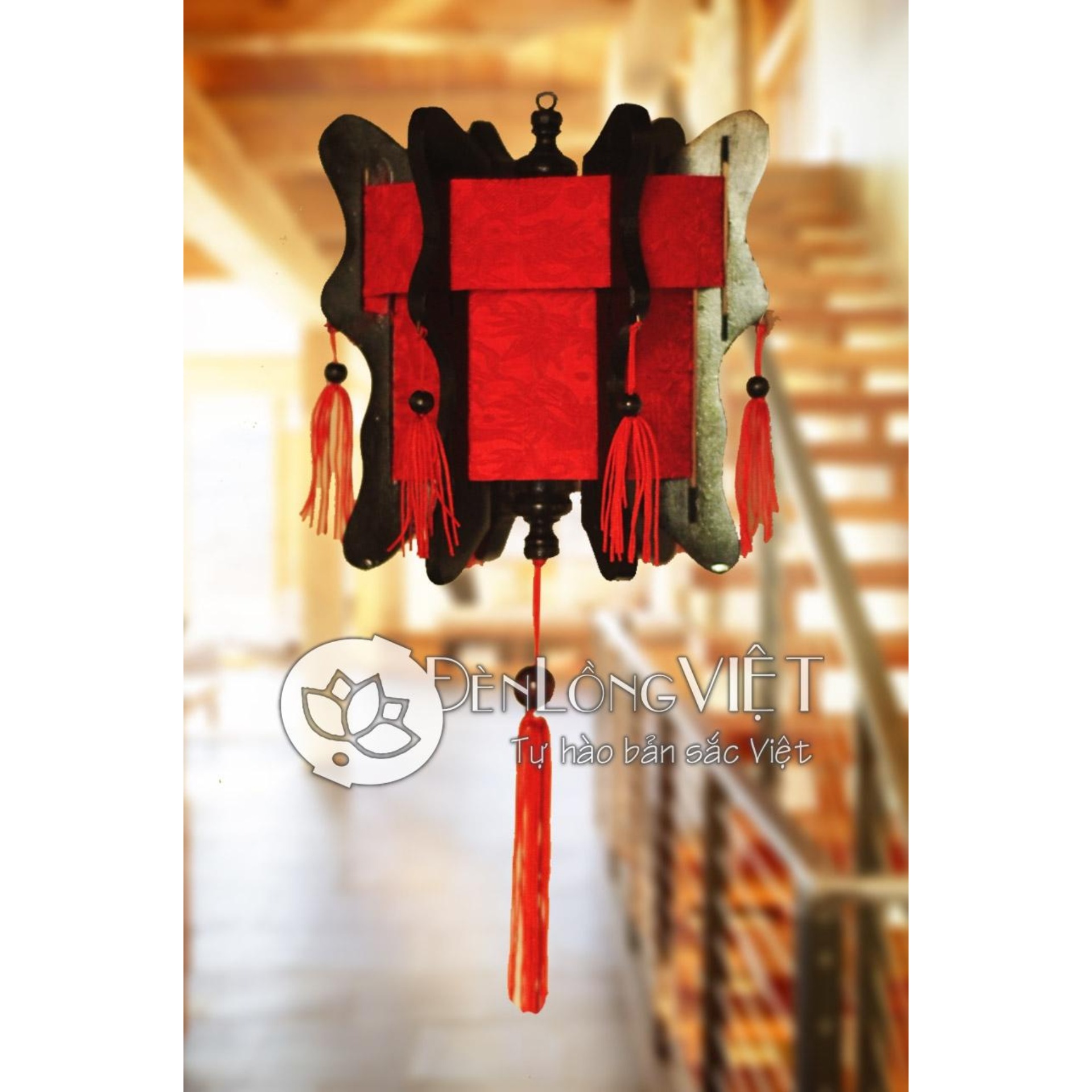 Bộ 2 Đèn lồng hội an MIỄN SHIP ( 2 cái LOẠI TO  dài 30cm )
