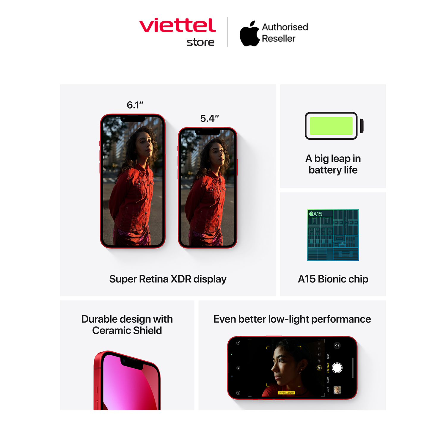 [Trả góp 0%] Apple iPhone 13 mini Chính hãng VN/A [Viettel Store]