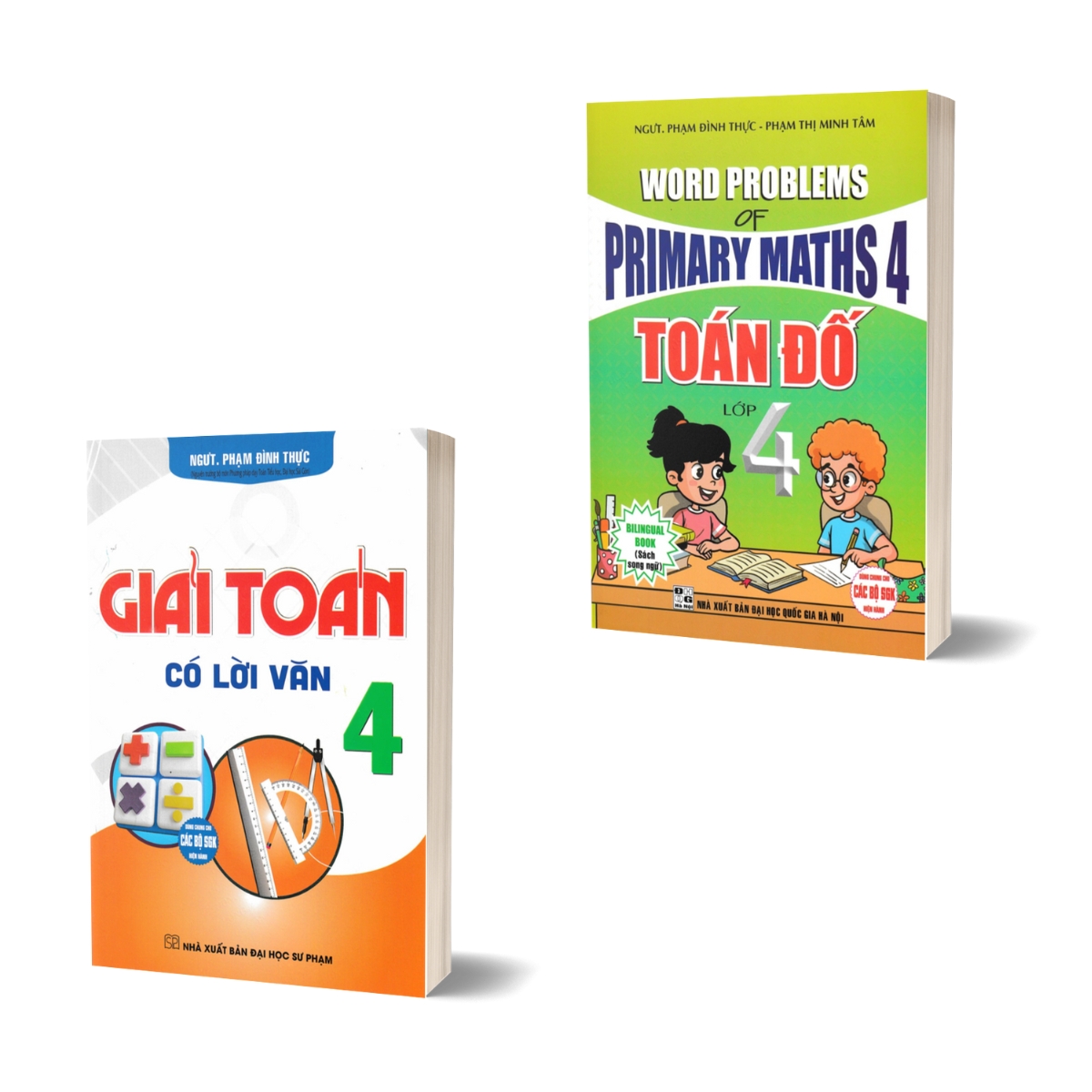 Sách - combo toán đố lớp 4 - word problems primary maths 4 + giải toán có lời văn 4