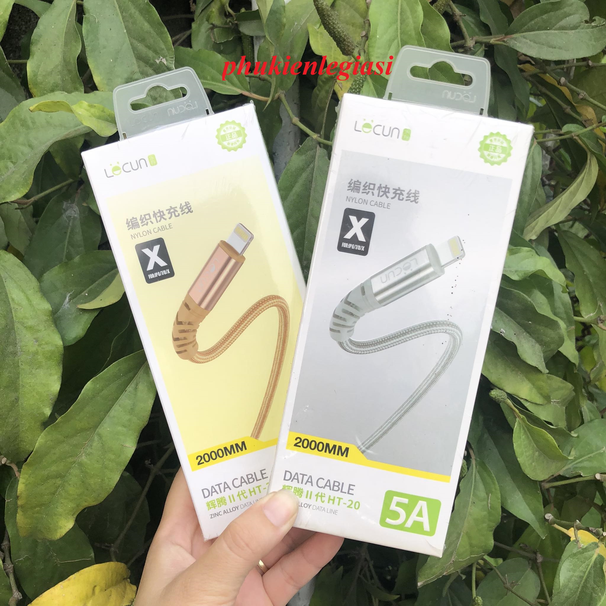 Cáp iphone dài 2m lecun dây dù gs20 ht20