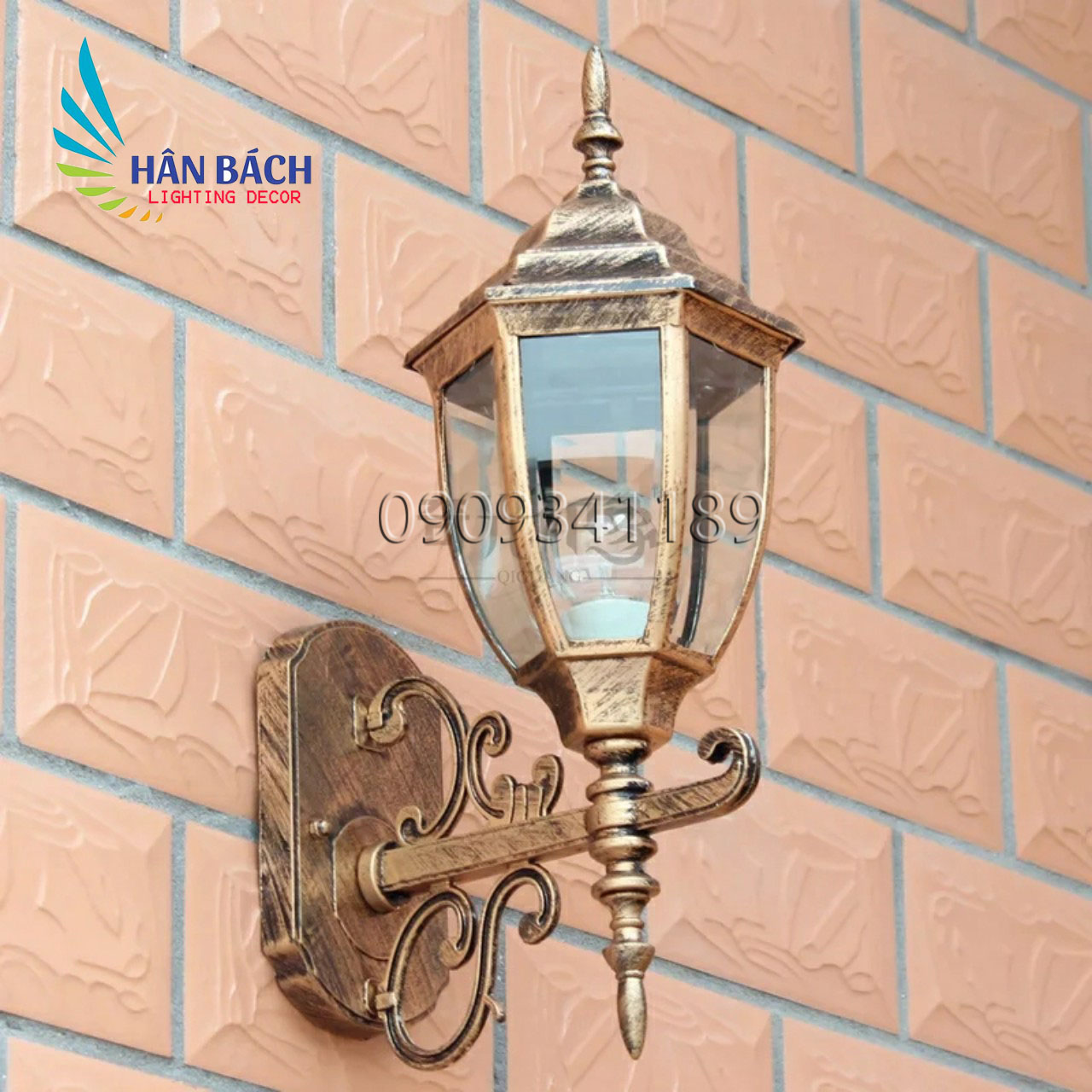 [HCM]Đèn vách tường gắn cột treo tường ngoài trời giả cổ