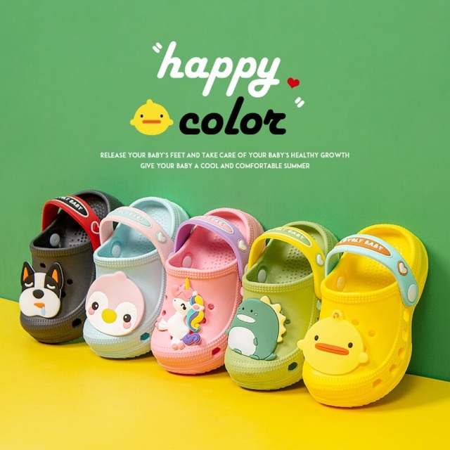 Dép trẻ em, Dép Crocs Cheerful Mario bé trai bé gái 💖(Hàng Chính Hãng)