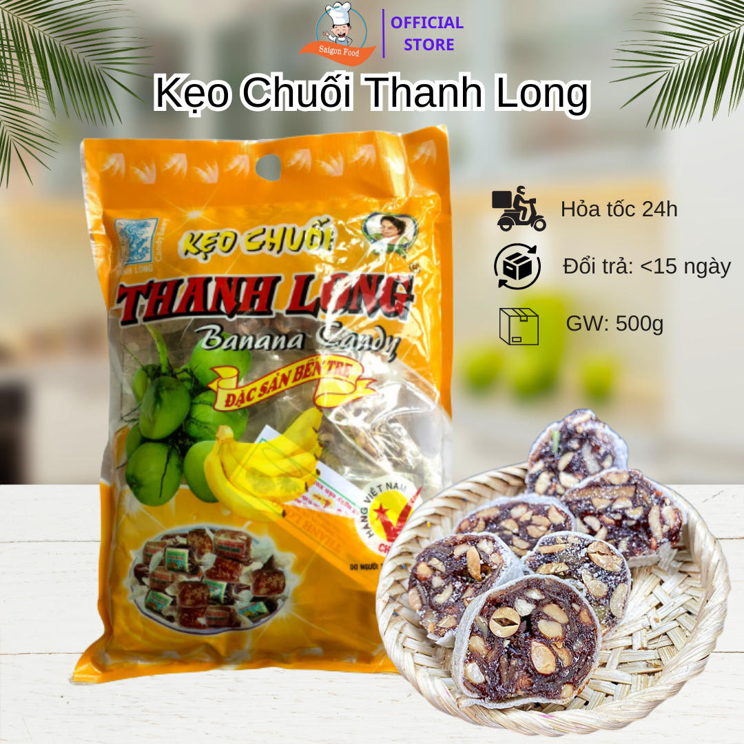 Kẹo chuối thanh long 500gr