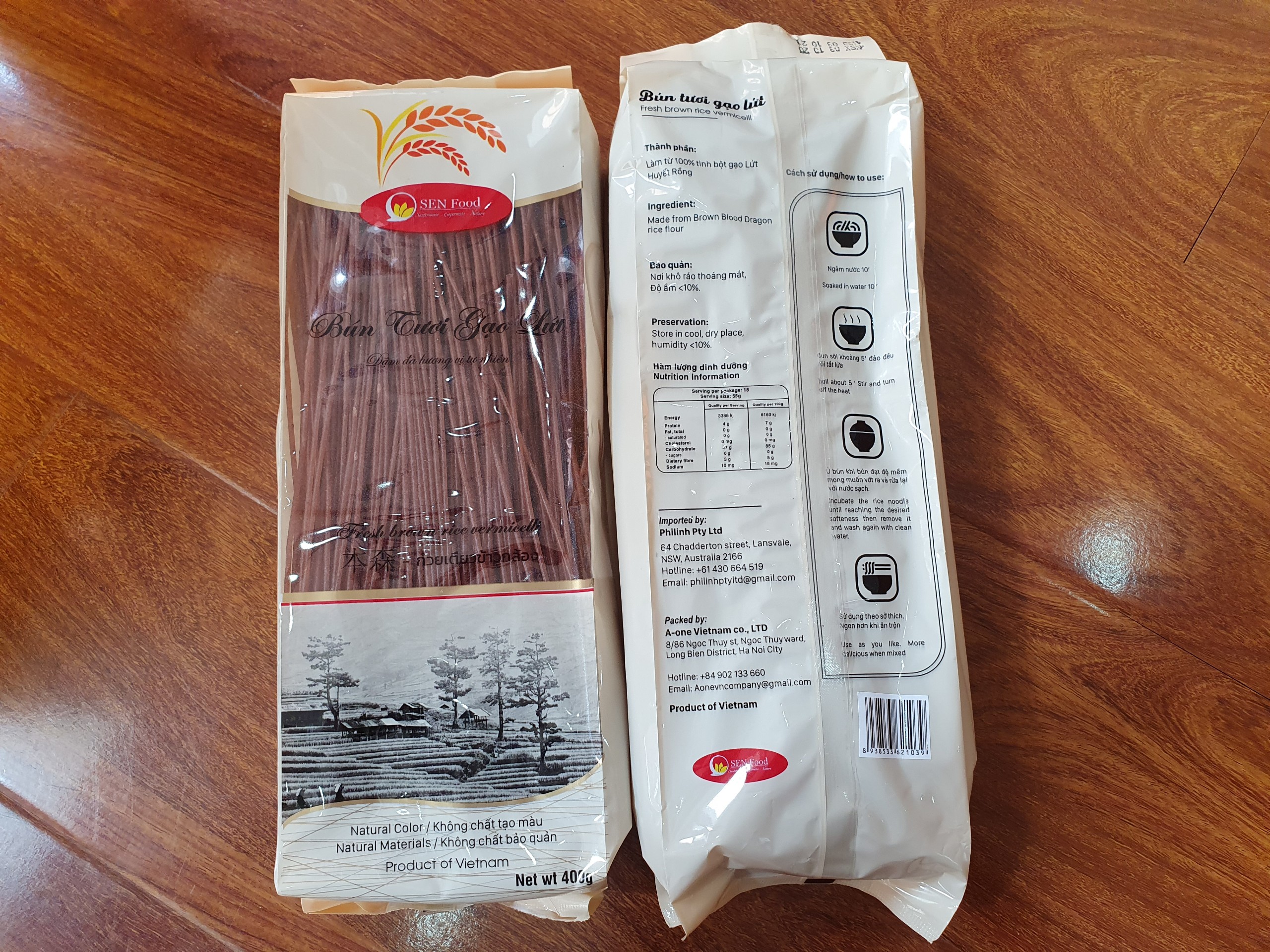 Bún Gạo Lứt Sen Foods gói 400 gram