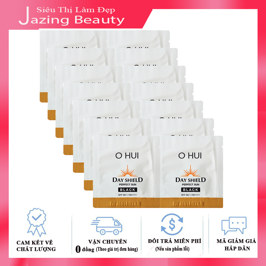 Combo 15 Sample Kem Chống Nắng Cho Da Bị Sạm Đen Ohui Sun Pro Black SPF50+/PA+++