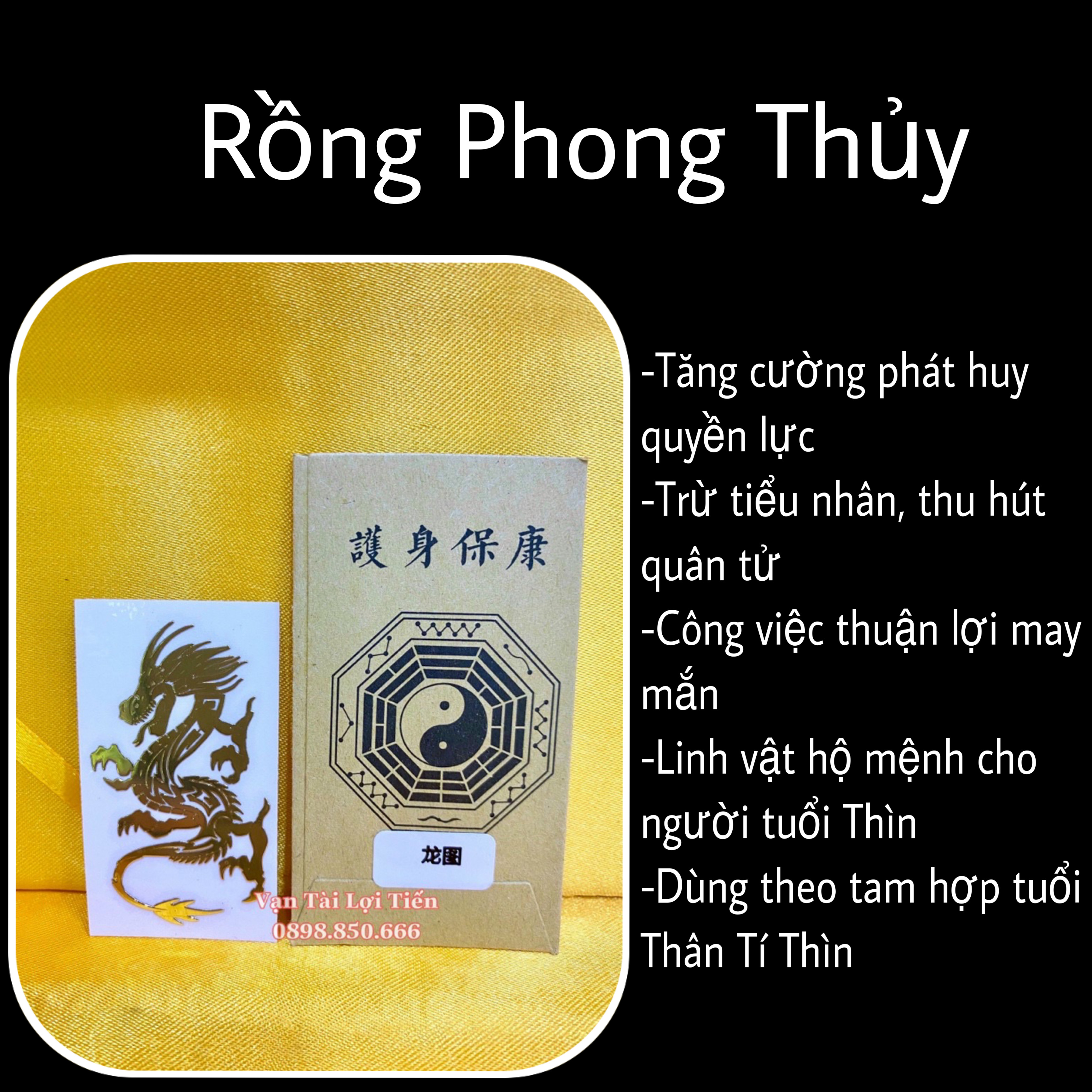 [HCM]Linh Phù Dán Rồng Phong Thủy
