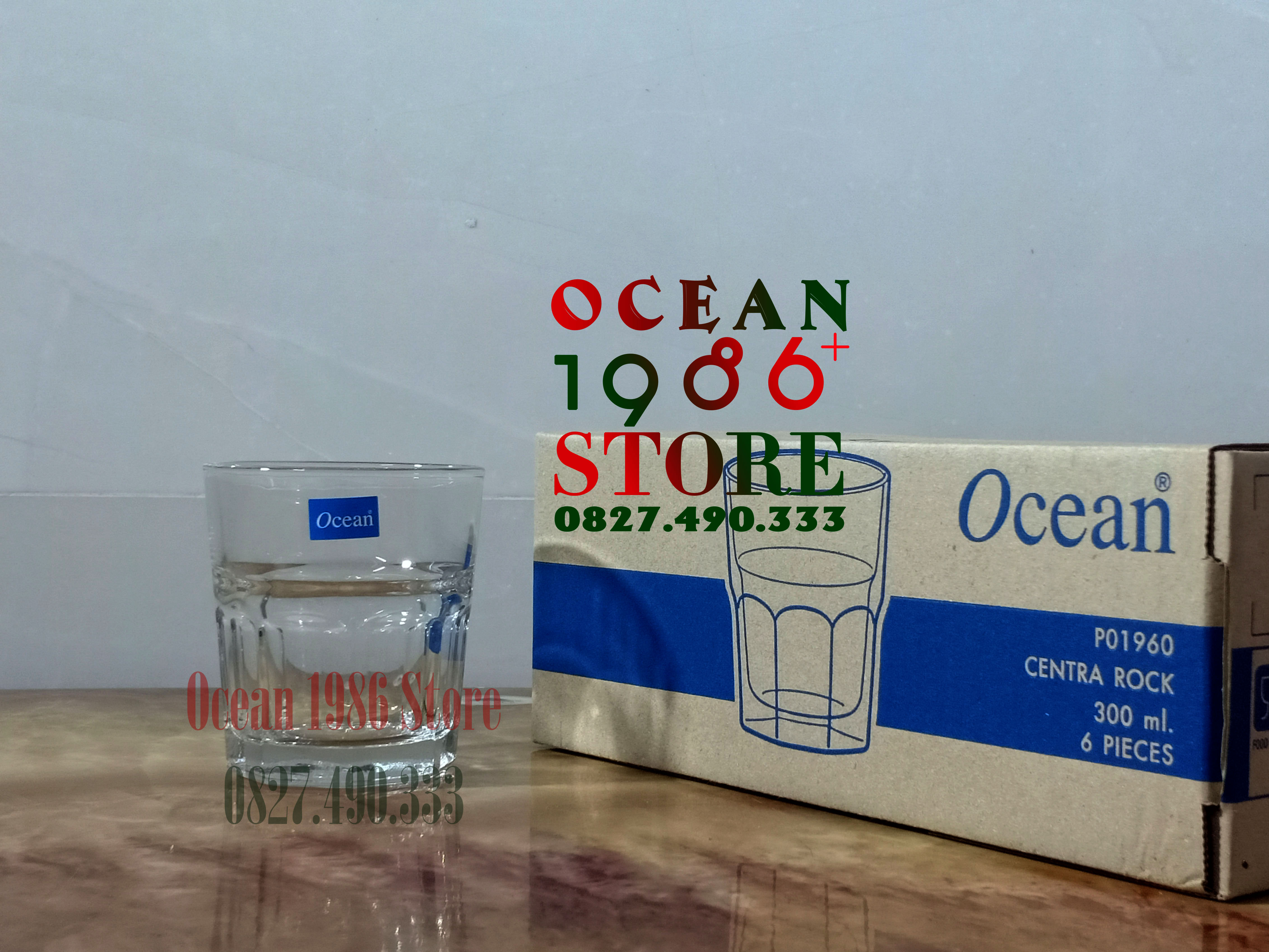Bộ 6 Cốc Thủy Tinh Centra Rock Ocean – P01960- 300ml