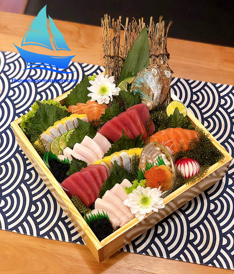 [Sushi Sashimi] Khay vuông gỗ 30cm trang trí decor