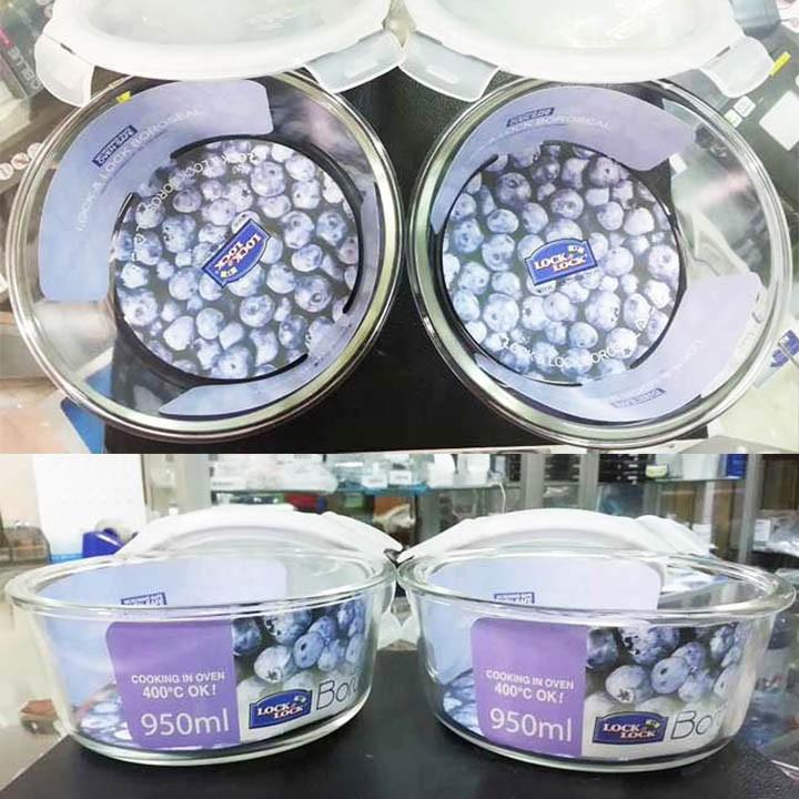 Bộ 2 Thố thủy tinh Lock and Lock 950ml