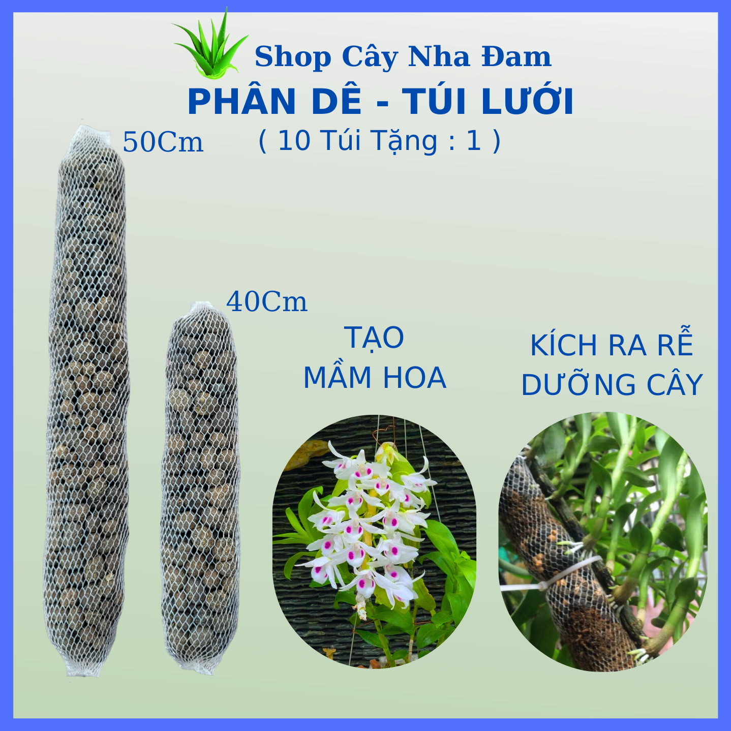 Phân Dê Túi Lưới Bón Lan, Cây Kiểng, Đã Qua Xử Lý (Dài 40 - 50Cm)