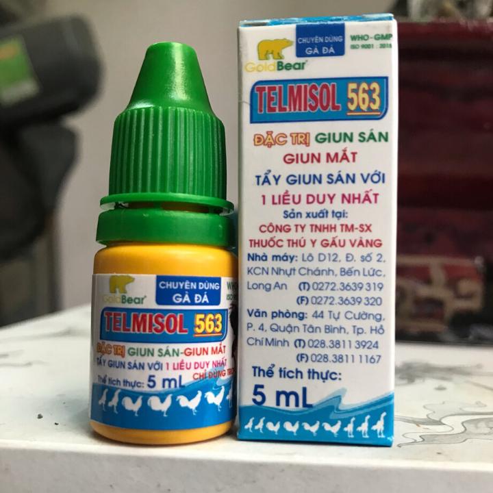 Telmisol 563 [5 ml] Thuốc tẩy giun sán, giun mắt gà đá