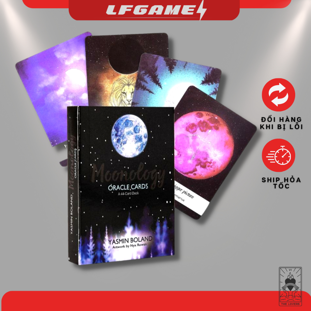 Bộ Bài Bói Tarot Moonology Oracle Cards size tiêu chuẩn phiên bản tiếng anh