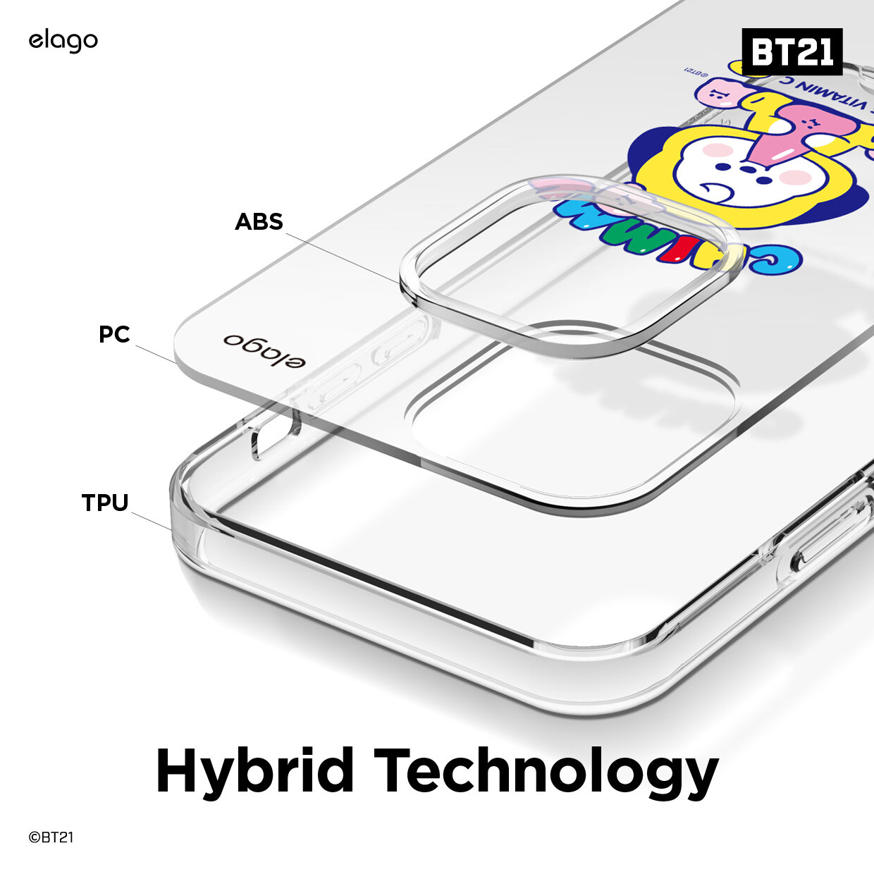 Ốp iPhone 12 6.1 inch Elago LINE FRIENDS Collaboration BT21