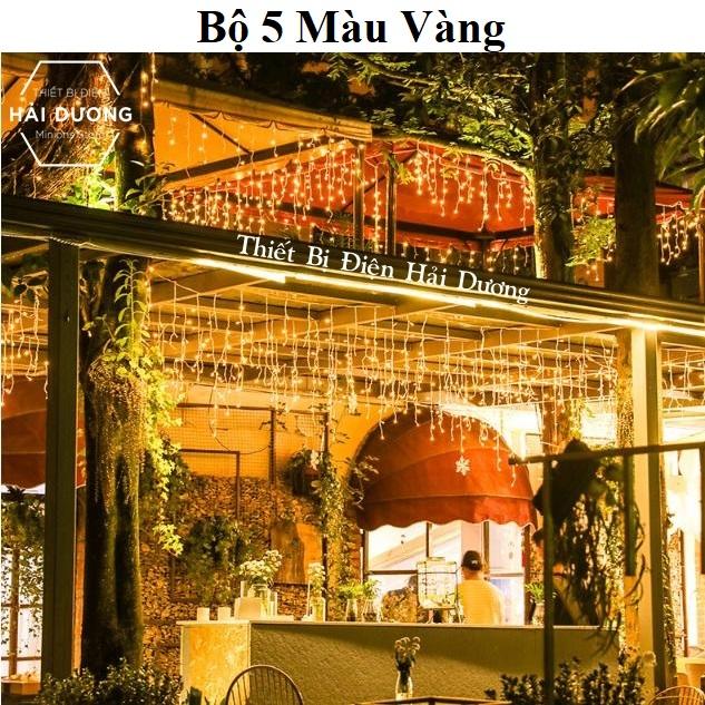 Combo 5 Đèn nháy thả rèm trang trí 8 chế độ DL456 Ngang 4,5 mét 19 dây thả xuống 40,50,60 cm Có đầu nối (Nhiều màu) - Có video