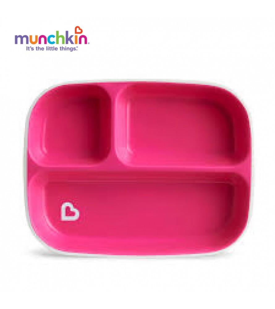 Tách Lẻ -1 Khay ăn dặm chống trượt chia 3 ngăn Munchkin cho bé