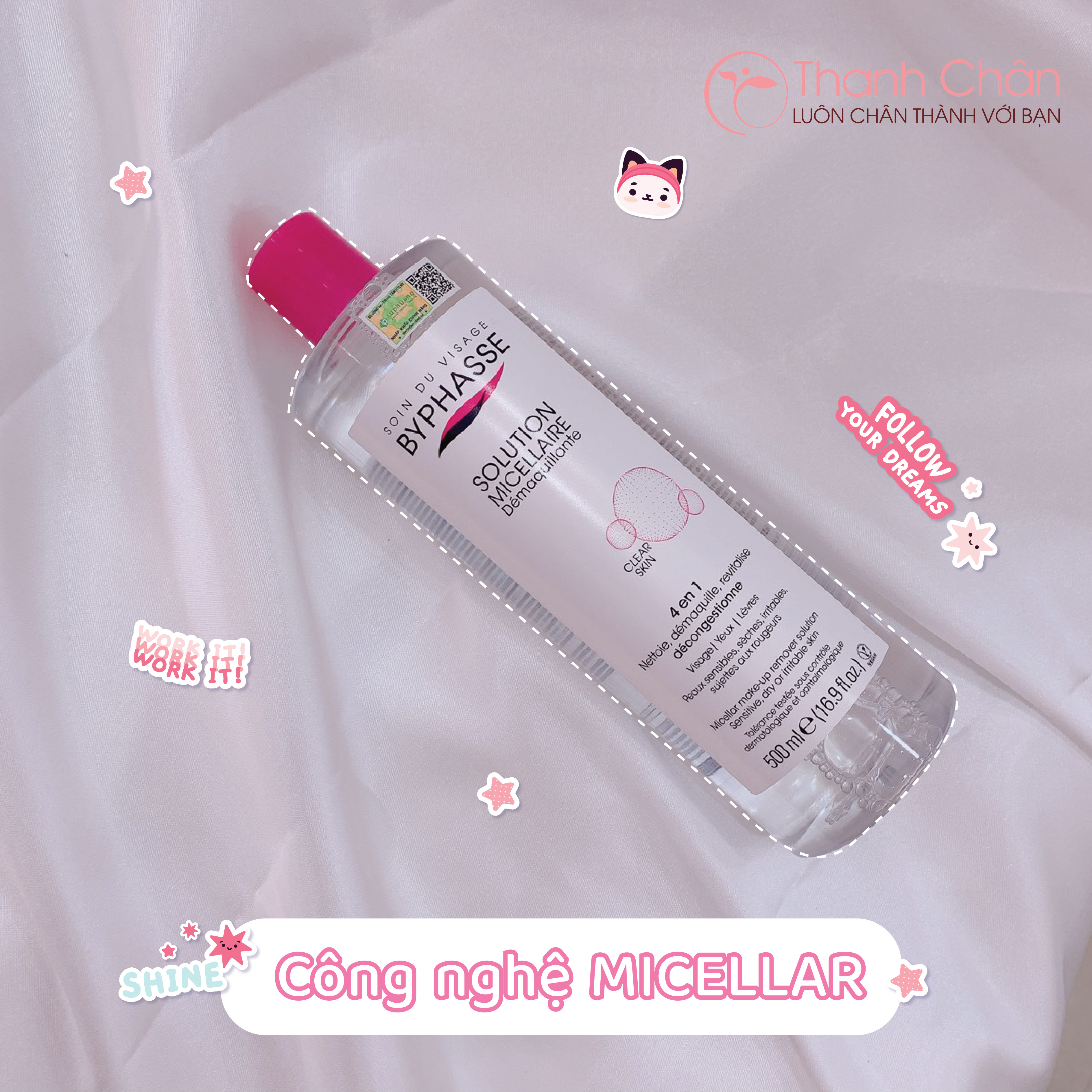 Nước tẩy trang BYPHASSE Solution Micellaire Face
