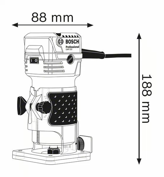 Máy phay gỗ cầm tay Bosch GKF 550