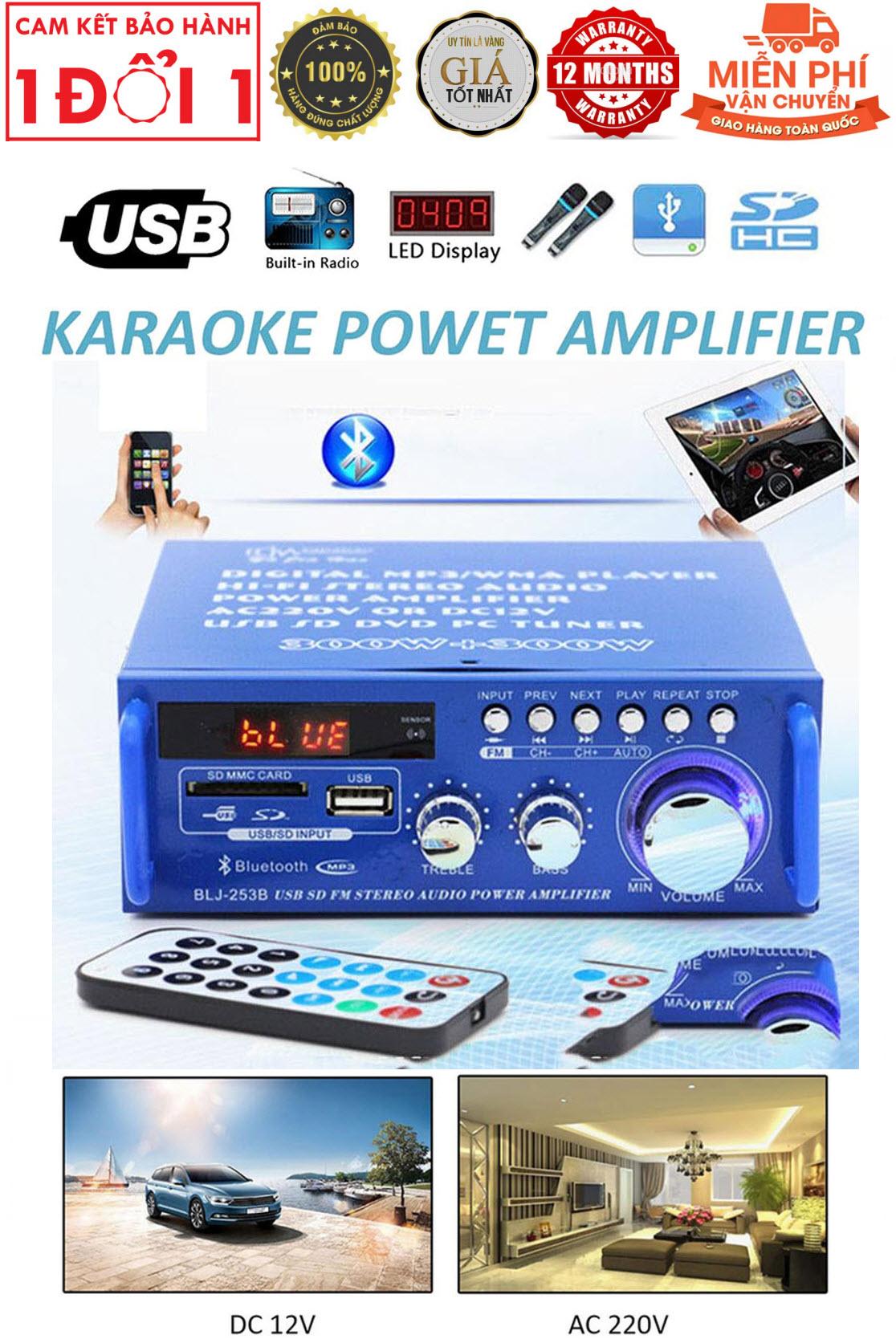 Đang Hót Ampli Mini Loa_Amly Bluetooth Tely-BLJ253B Cao Cấp Loại Tốt Amply Hát Karaoke Gia Đình Amply Mini Gia Re,Tích Hợp Fm,Cổng Usb,Thẻ Sd,Công Suất Cực Lớn,Bảo Hành Uy Tín 1 Đổi 1,Sale(-50%)