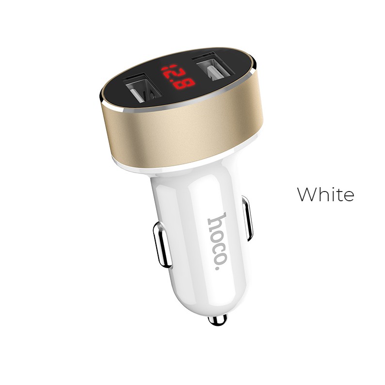 Sạc điện thoại trên ô tô HOCO Z26 [ 2 cổng USB ]