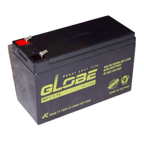 Ắc quy Globe 12V 7.5Ah WP7.5-12 / Bình ắc quy Globe WP7.5-12 ( 12V 7,5Ah)
