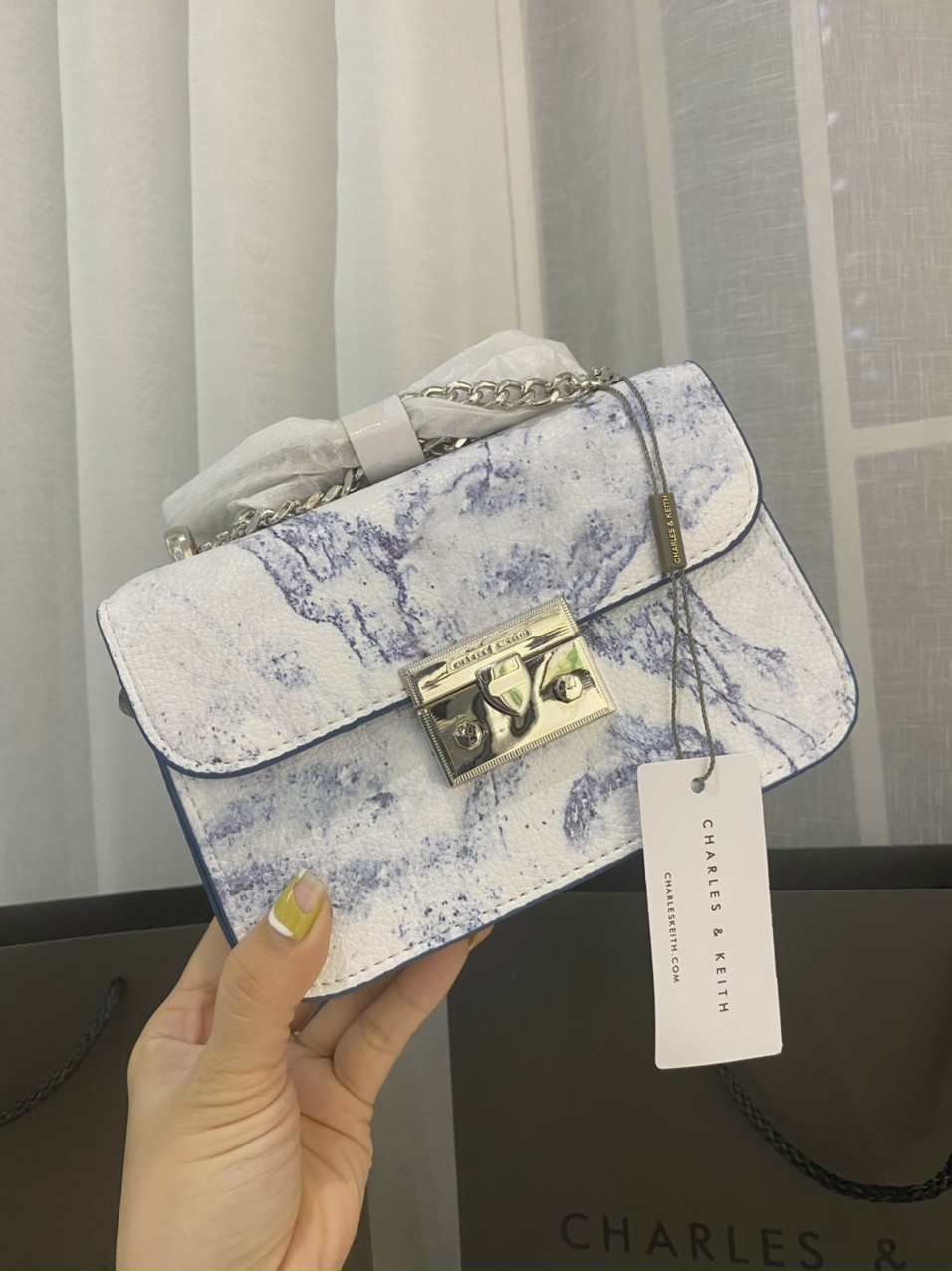 Túi Xách Nữ CNK Đeo Chéo Da Rắn Size 18 Mini