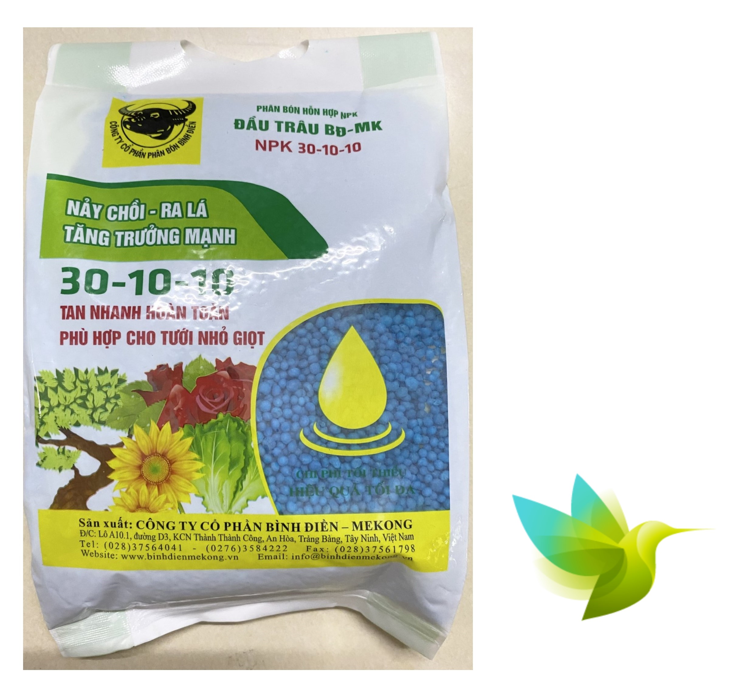 Phân bón đầu trâu npk 30-10-10 kích ra rễ - #008a# 1kg