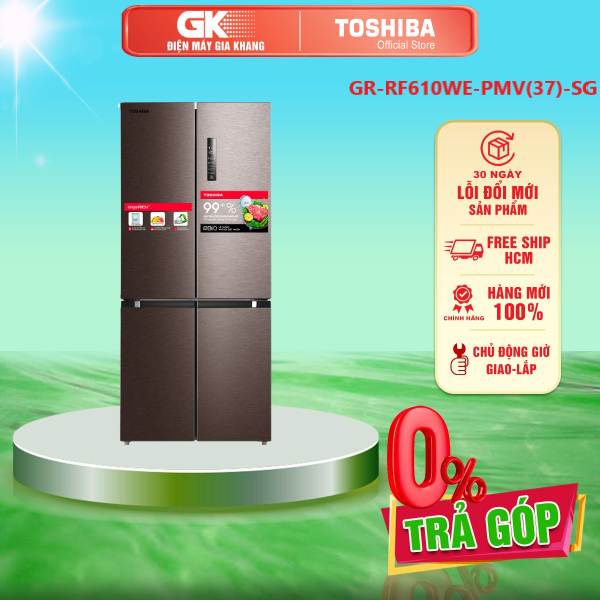 Tủ lạnh toshiba inverter 511 lít gr-rf610we-pmv-sg - giao toàn quốc - freeship hcm