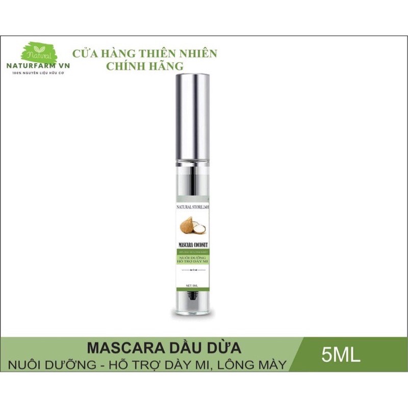 [HCM]Mascara dầu dừa dưỡng dài mi 5ml organic