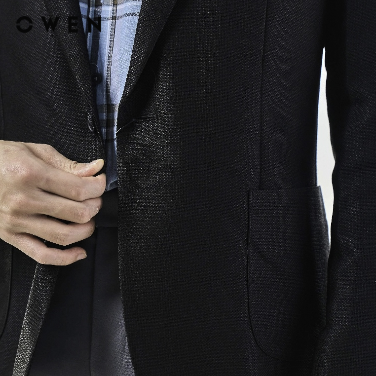 OWEN - Blazer Regular Fit BL231492 màu Đen chất liệu Namu