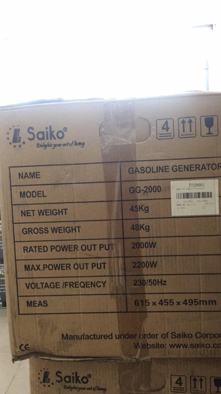 Máy phát điện Saiko GG-2000