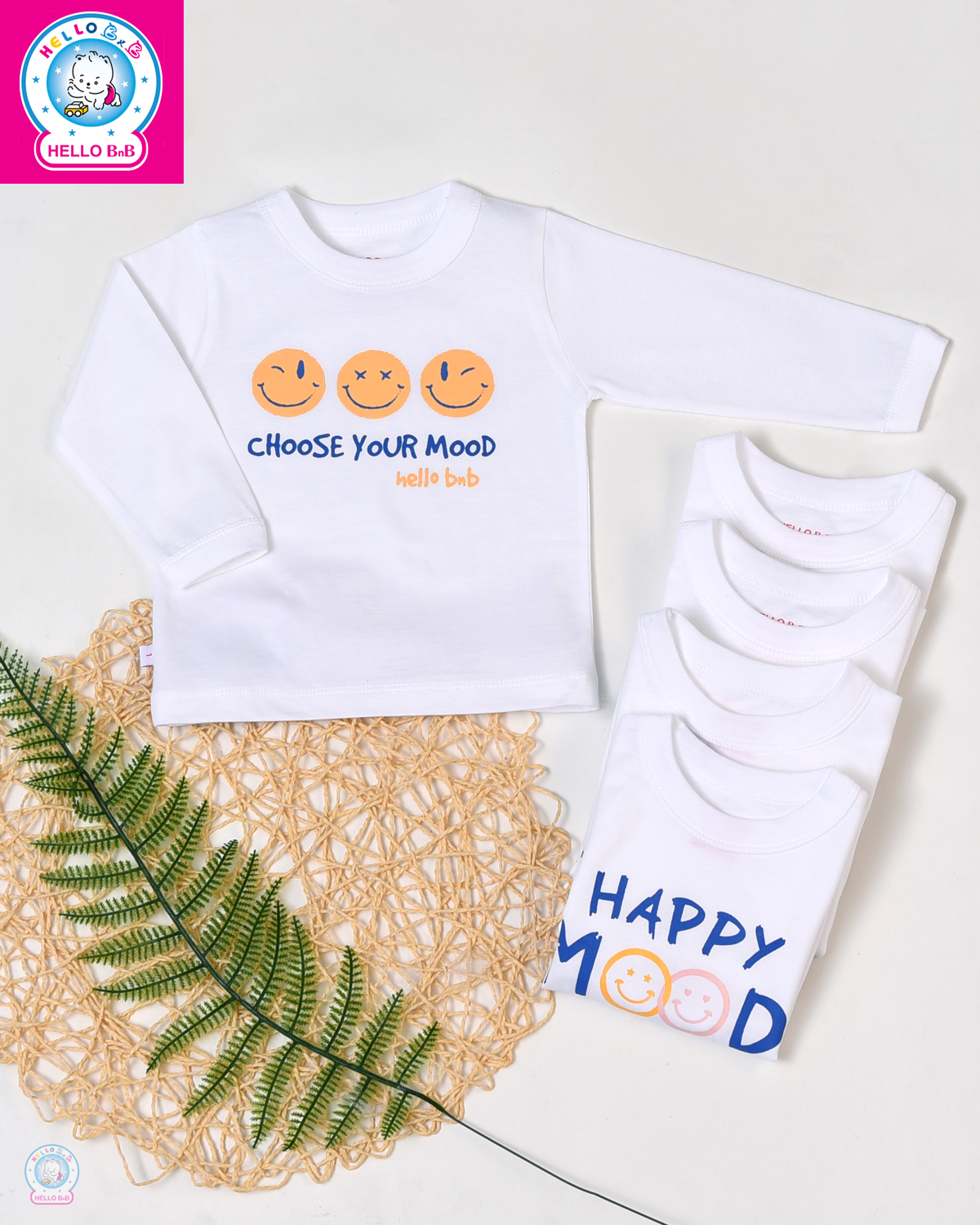 Áo cổ viền bo tay dài AL0010 (hình in ngẫu nhiên) - HELLO BB