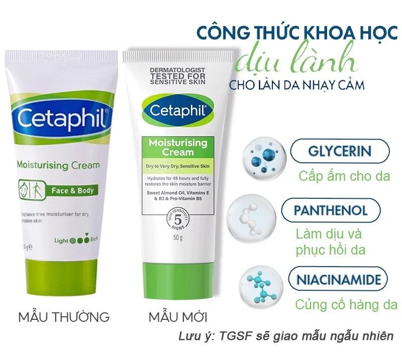 Kem Dưỡng Ẩm Dịu Nhẹ, Lành Tính Cetaphil Moisturizing Cream 50g