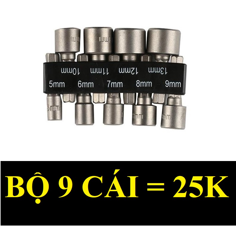 Đầu Chụp, Đầu Bắn BuLong Bộ 9 Cái