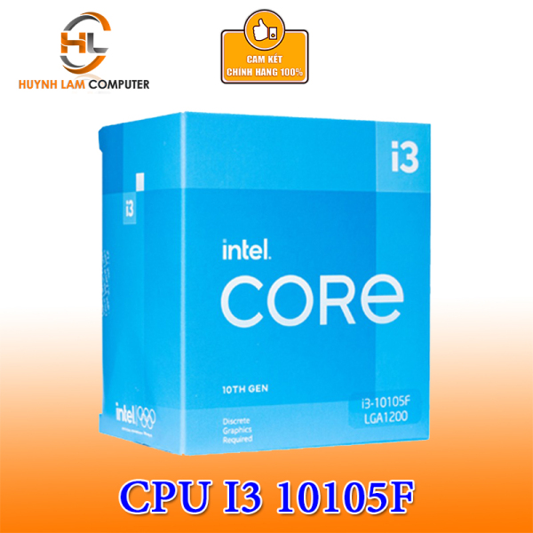 Bảng giá [Trả góp 0%]CPU Intel  Core i3 10105F 3.70GHz 4 Nhân 8 Luồng 6MB Cache chính hãng Viễn Sơn Phân Phối Phong Vũ