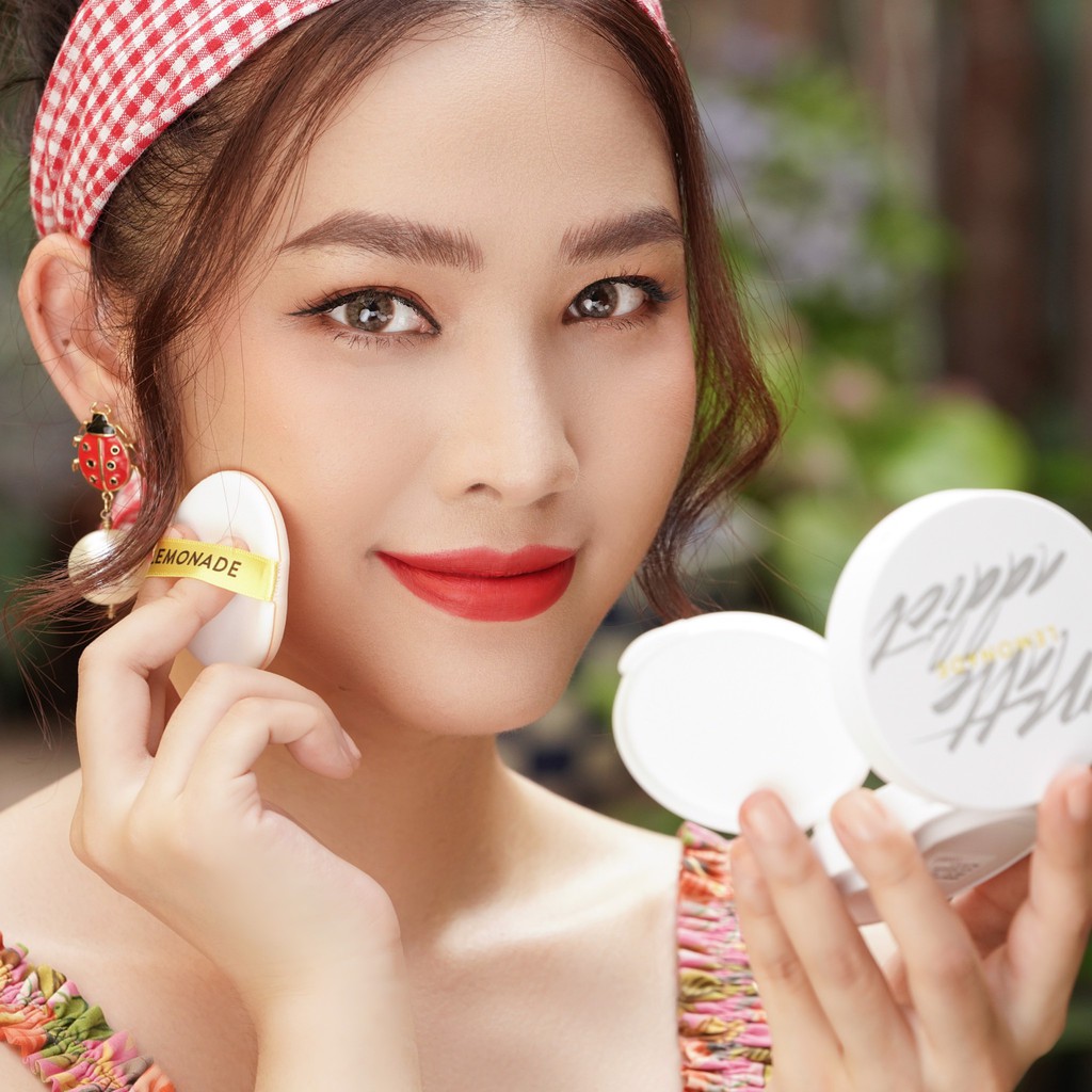 [Kèm Face Filler] Phấn nước kiềm dầu cấp ẩm Lemonade Matte Addict Dual Cushion 16g