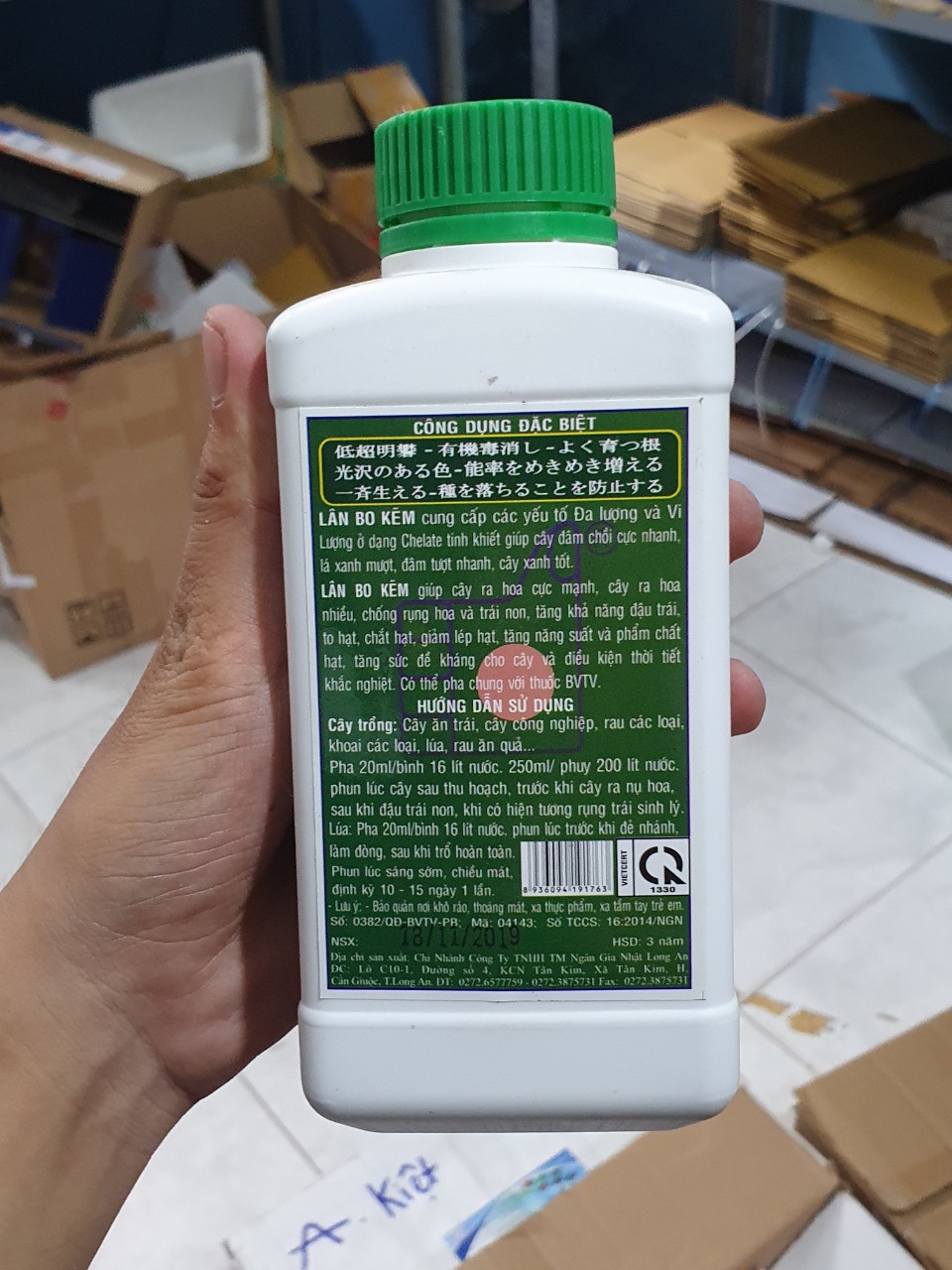 [HCM]Phân Bón Lá NPK LÂN BO KẼM Chai 480ml - B3.1004