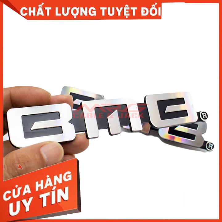 tem logo dán thùng loa bmb trắng( 2 chiếc)