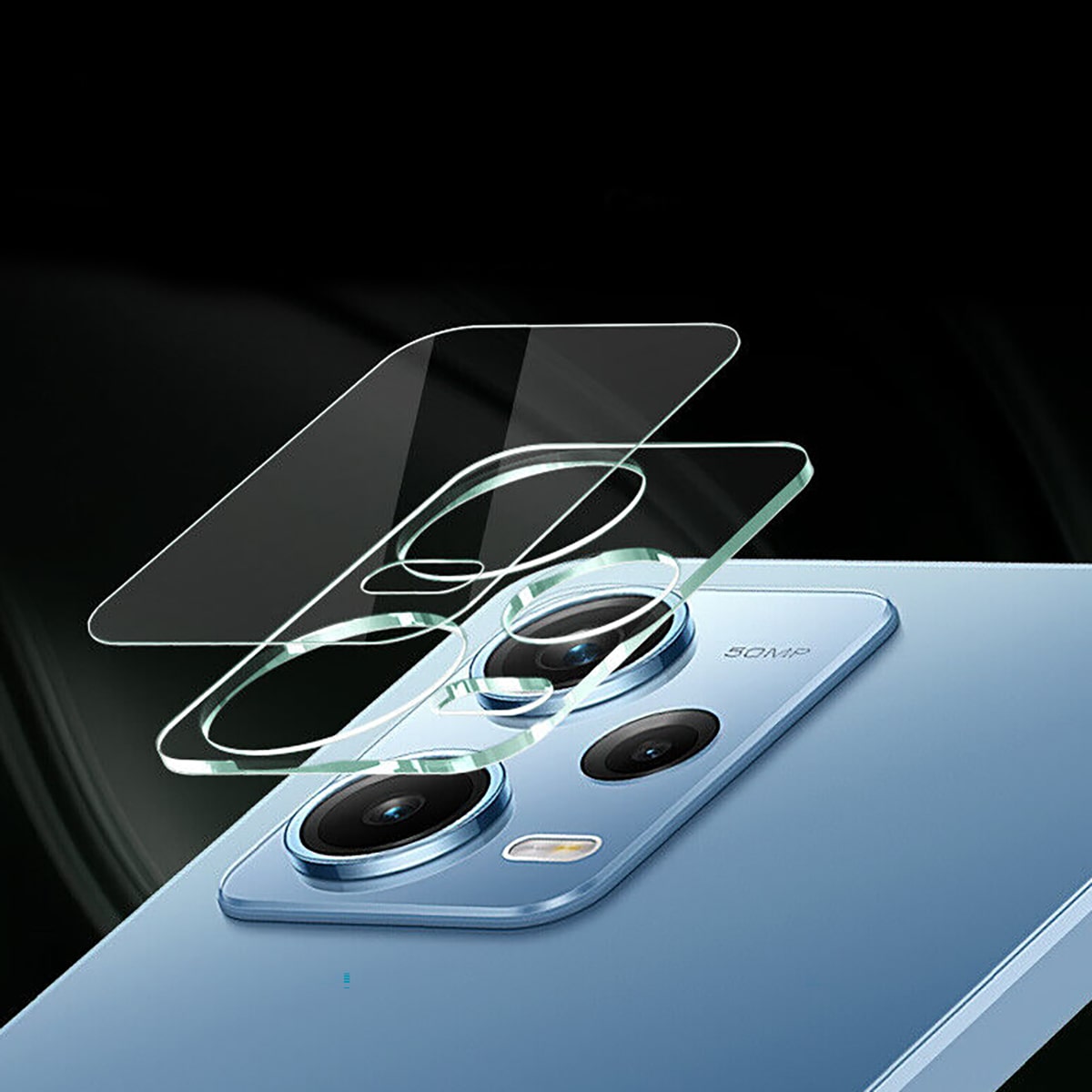 Dán camera Redmi Note 12 Pro Plus thấu kính nổi 3D - Cường lực camera Xiaomi Redmi Note 12 Pro+ độ cứng 9H trong suốt
